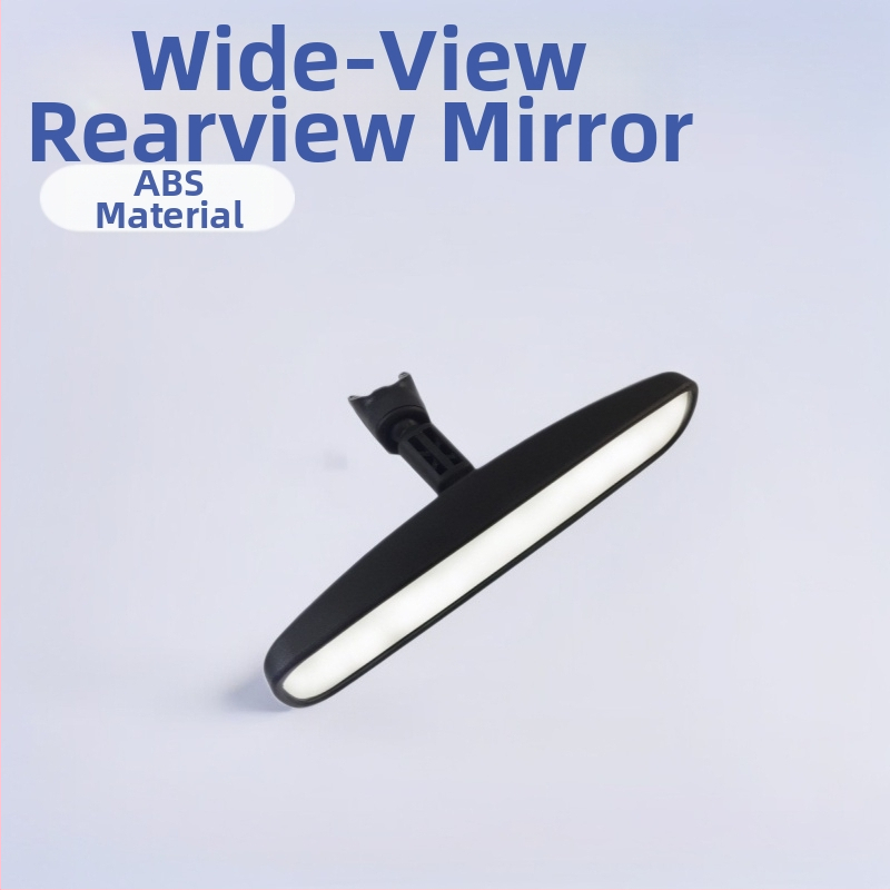 Haijixing 9796 Vnútorné spätné zrkadlo automobilu, ploché, ABS puzdro; konštrukcia ABS+sklo+hliníková trubka; nastaviteľný uhol 98%