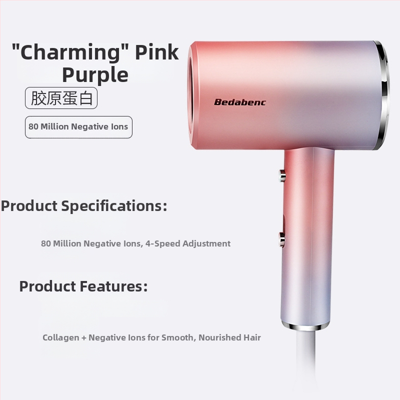 Fén na vlasy LD-1201, 1200 W kefový motor, horúci vzduch, 3 rýchlosti, 220V