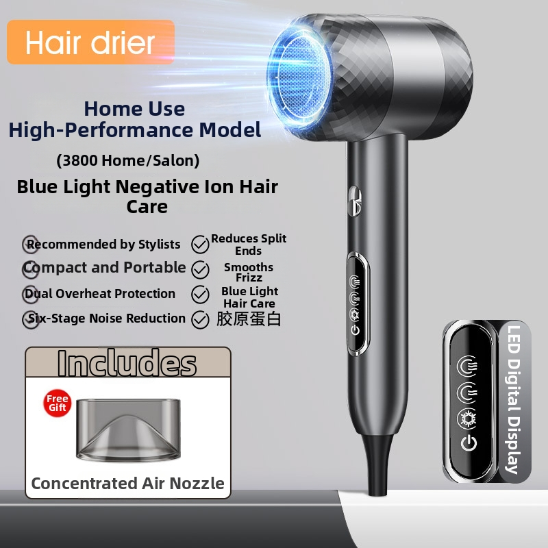 Fén na vlasy LD-1201, 1200 W kefový motor, horúci vzduch, 3 rýchlosti, 220V