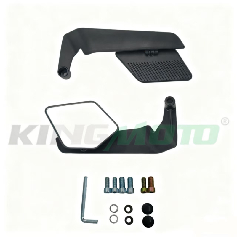 King Moto biz-59 Zrcalo za motocikl i električni skuter, kvadratno ogledalo, plastično kućište s aluminijskim kućištem, prednje i stražnje montažno, stabilno pri vibracijama