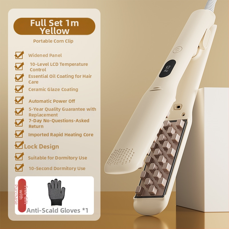 3 v 1 nástroj na styling vlasov pre suché, kučeravé a rovné vlasy s turmalínovo keramickým valcom, priemer 31 mm a viac, bezdrôtové napájanie Li-ion batériou