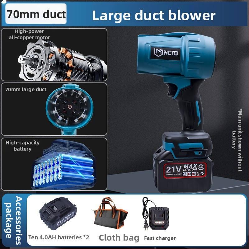 Ventilator cu turbina fără perii, motor canalizat (Baterie Li-ion reîncărcabilă, 16,8–21V)