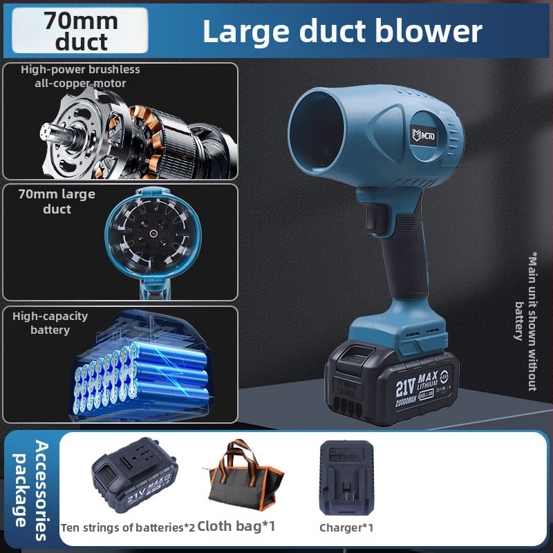 Ventilator cu turbina fără perii, motor canalizat (Baterie Li-ion reîncărcabilă, 16,8–21V)