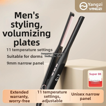 Pánska žehlička na vlasy, 3 v 1: kulmovanie a narovnávanie, turmalín keramika, priemer 31 mm, LCD displej, 220 V