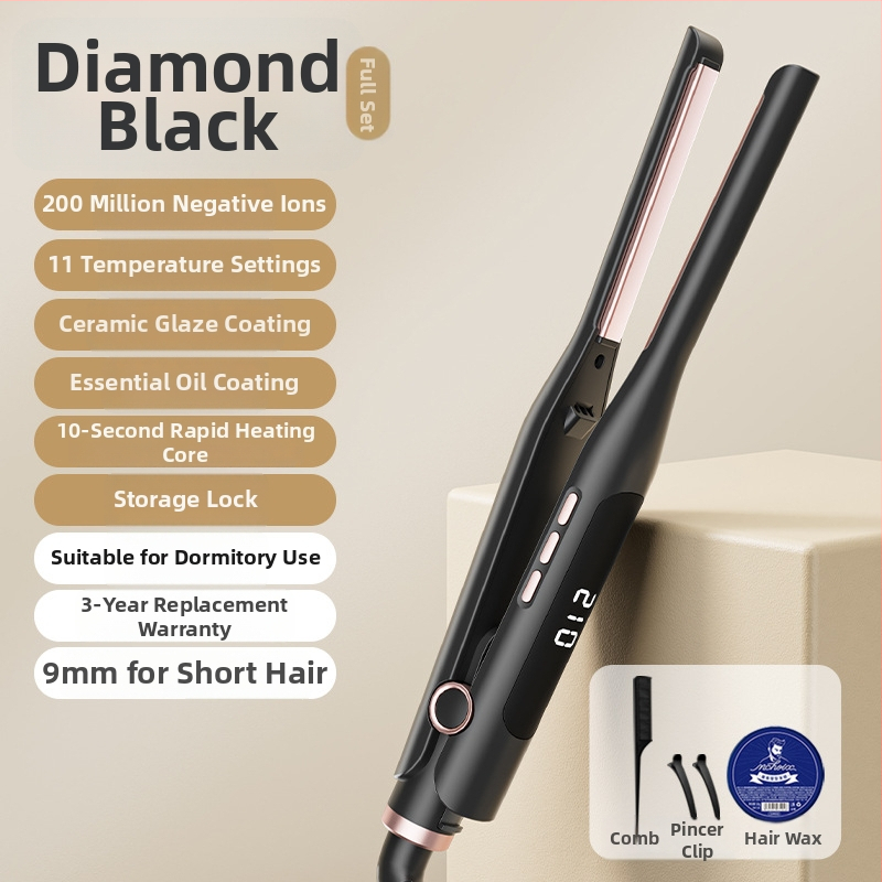 Pánska žehlička na vlasy, 3 v 1: kulmovanie a narovnávanie, turmalín keramika, priemer 31 mm, LCD displej, 220 V