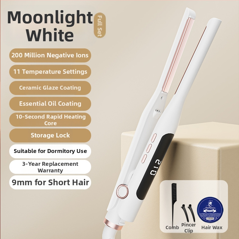 Pánska žehlička na vlasy, 3 v 1: kulmovanie a narovnávanie, turmalín keramika, priemer 31 mm, LCD displej, 220 V