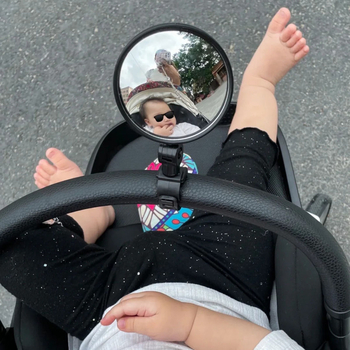 Задно огледало за детска количка – конвексно наблюдателно огледало, аксесоар за количка, марка Powerful Factory