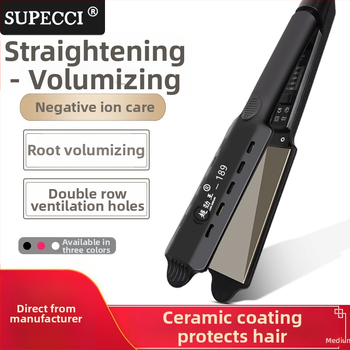 Super King turmalín-keramická platňa 31 mm+ 2v1 žehlička na vlasy a kulma, napájanie AC, vlhké/suché použitie, 15-stupňová regulácia teploty