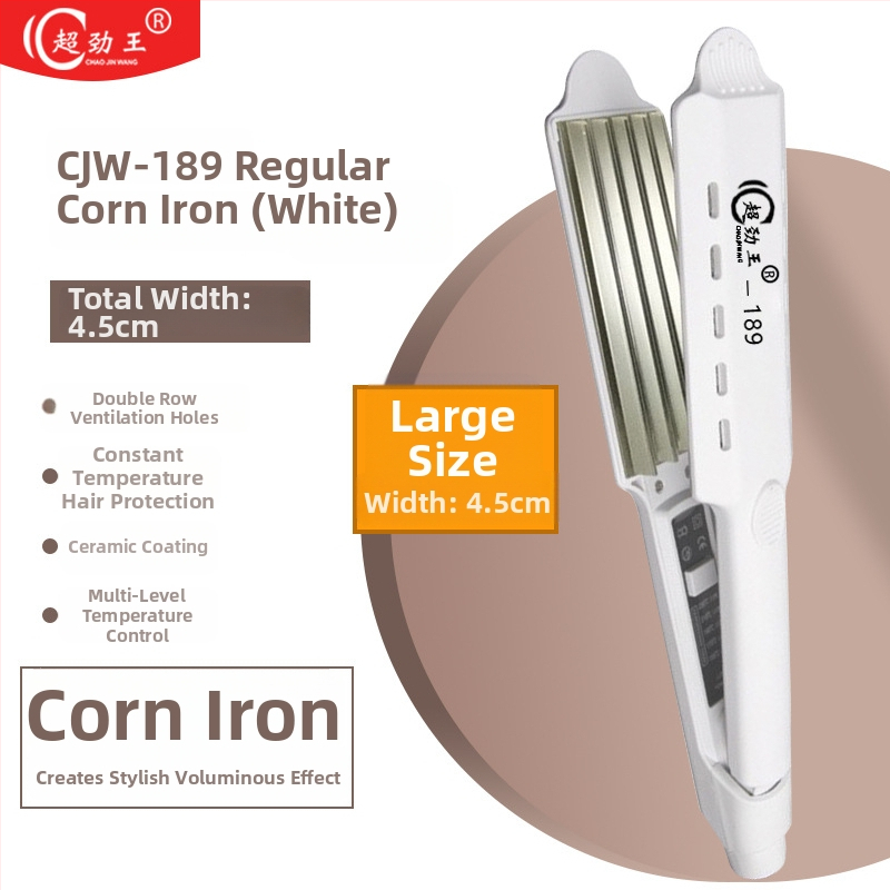 Super King turmalín-keramická platňa 31 mm+ 2v1 žehlička na vlasy a kulma, napájanie AC, vlhké/suché použitie, 15-stupňová regulácia teploty