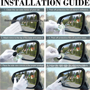 Tree Leaf vonkajšie spätné zrkadlo, 360° panoramatický široký uhol, vysoké rozlíšenie sklenená šošovka, nastaviteľný uhol