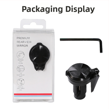 Bar-end spätné zrkadlo na cestný bicykel, mini skladacie, akrylové konveksné zrkadlo, 60 g, materiál PC+PA