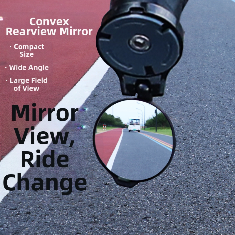 Bar-end spätné zrkadlo na cestný bicykel, mini skladacie, akrylové konveksné zrkadlo, 60 g, materiál PC+PA