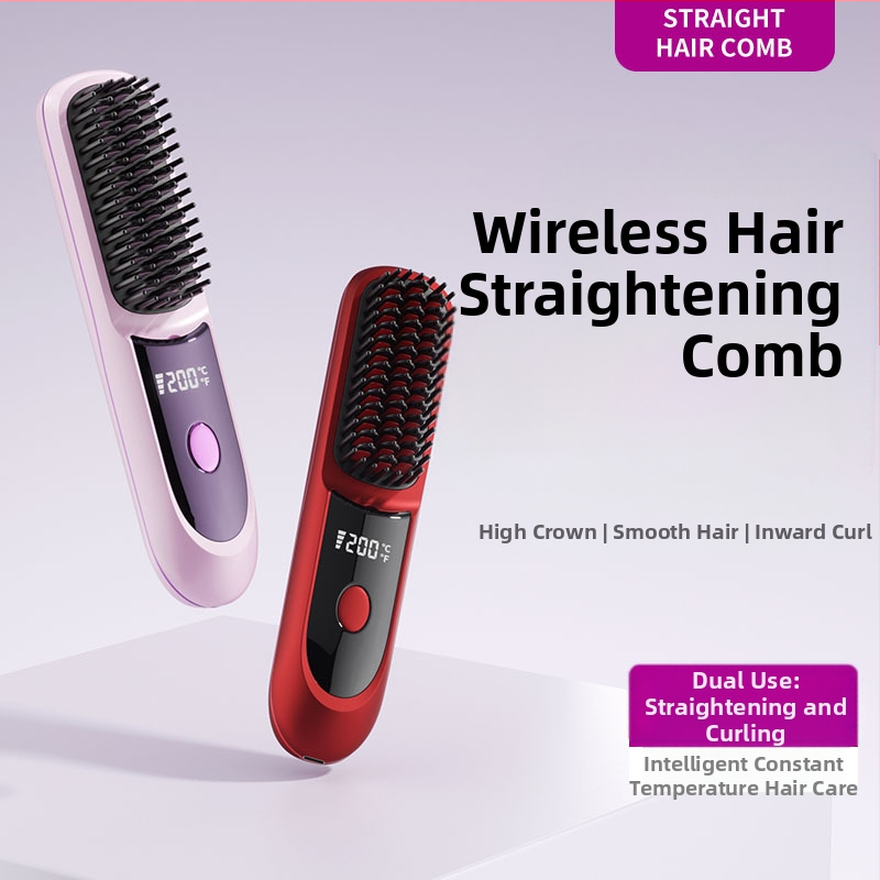 Bezdrôtový žehliaci a kulmovací nástroj na vlasy s keramickým vykurovaním, 3 úrovne teploty, 35 W