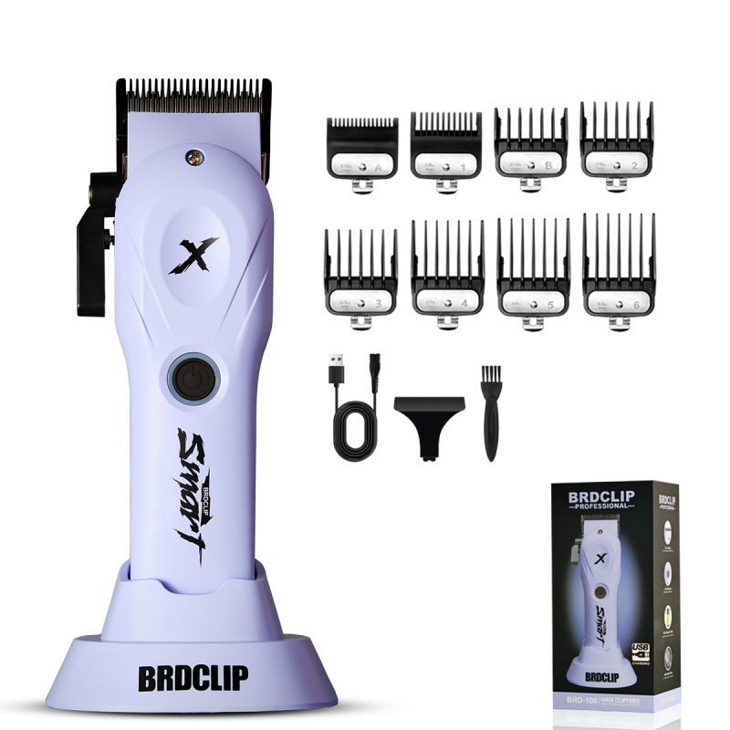 Brdclip Brd-108 Električni kliješta za kosu s brushless motorom, oštrice od nehrđajućeg čelika, napajanje putem baterije, kapacitet baterije 4000-6000 mAh, trajanje 1–3 sata