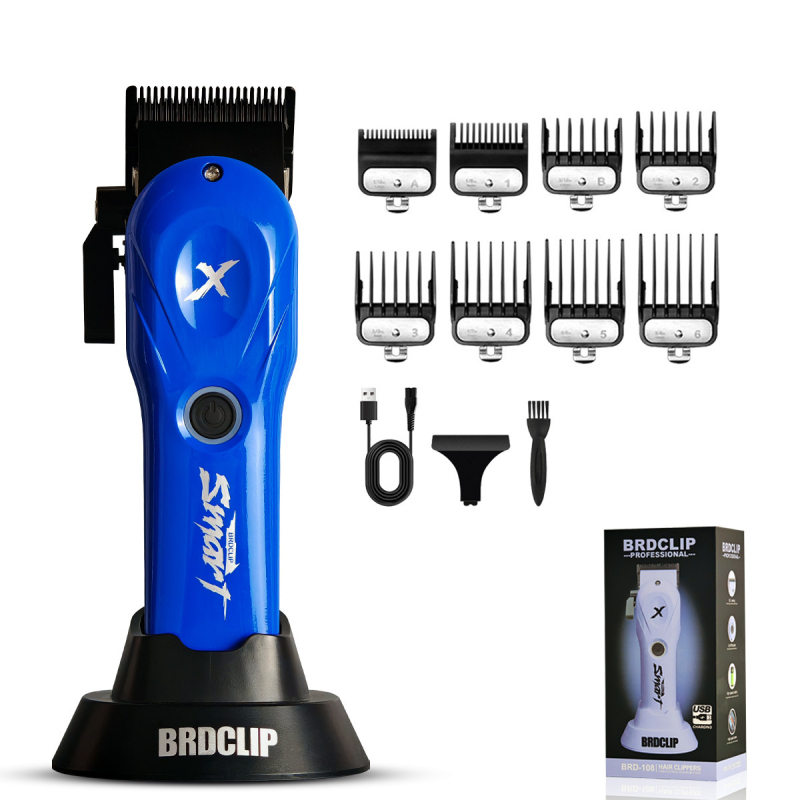 Brdclip Brd-108 Električni kliješta za kosu s brushless motorom, oštrice od nehrđajućeg čelika, napajanje putem baterije, kapacitet baterije 4000-6000 mAh, trajanje 1–3 sata