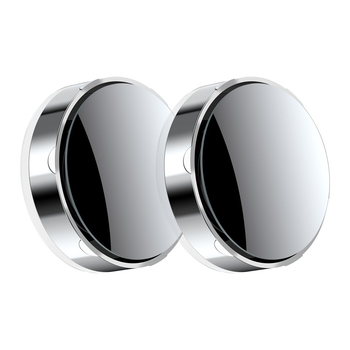 Οπισθοπορείας καθρέφτης αυτοκινήτου, μικρός κυκλικός επίπεδος, με βάση suction cup, 360° ρύθμιση, καθολική συμβατότητα, γυαλί+ABS