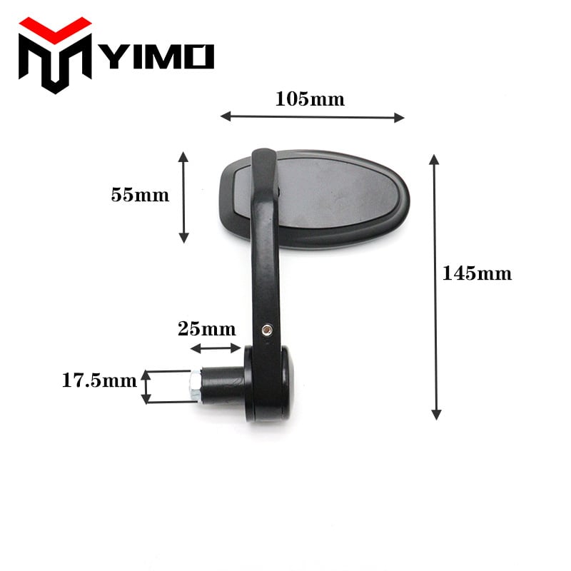 YIMO univerzális motorkerékpár visszapillantó tükre – sík üveg, fém fedél