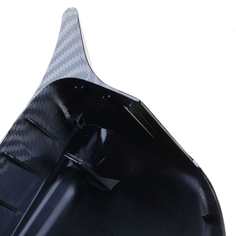 BMW 5-ös sorozat E60 (04-07) hátsó tükrök burkolata karbonszövet mintázattal, KAIZDE, modellek 51167078359/51167078360, ABS anyag, sík tükör