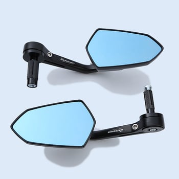 Okretni retrovizor za motocikle i električna vozila – četvrtasti retrovizor, kućište od aluminijske zlitine i plastike, montaža na upravljač