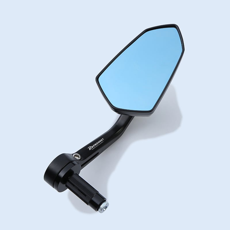 Okretni retrovizor za motocikle i električna vozila – četvrtasti retrovizor, kućište od aluminijske zlitine i plastike, montaža na upravljač