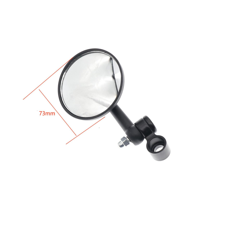 Motociklističko retrovizor; univerzalni za motocikle; okrugli ogledalo s aluminijskim kućištem; model BY-011; ugradnja s prednjim i stražnjim navojem