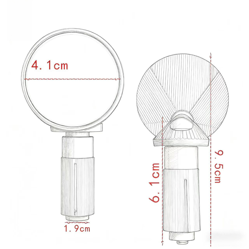 Univerzalno mini kružno ogledalo za ručicu upravljača aluminijske legure