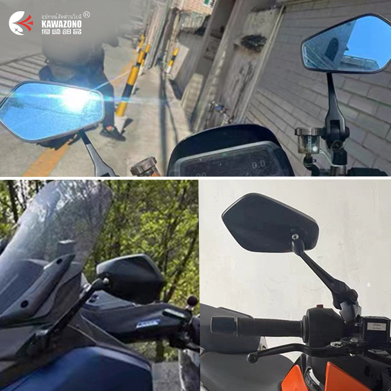 Aos3 aluminijske legure retrovizor za motocikle, opći model, kvadratni, prednje i stražnje zube montaža