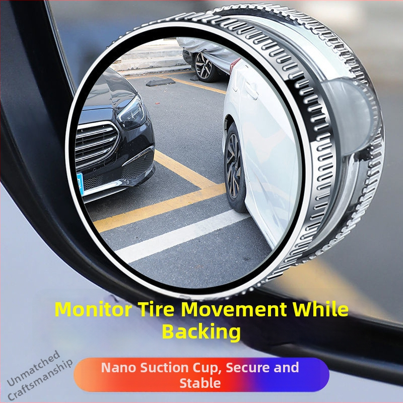 Automobilski retrovizor s usisnom čašom, pomoć za mrtvu zonu, okrugli dizajn, 360° širok vid, ultra-jasan HD