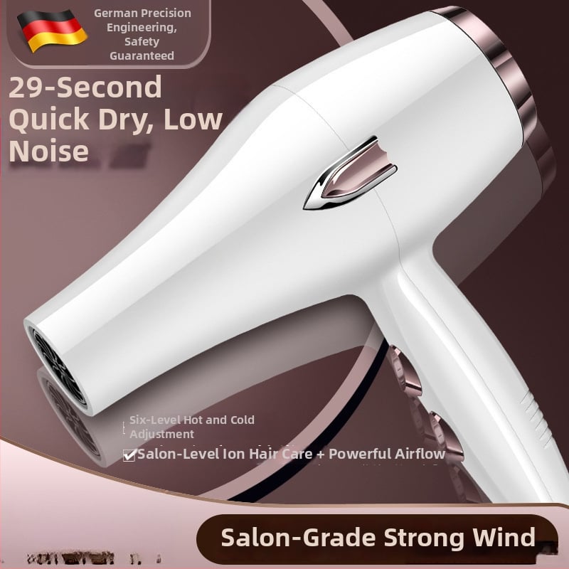 Sušič vlasov s kefovým motorom, 5000W, horúci/studený vzduch, 220V, modré svetlo s negatívnymi iónmi