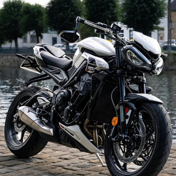 Aluminijski kvadratni retrovizor za Triumph Street Triple 660/765RS, montaža: ortodontska; Materijal: aluminij; Vrsta ogledala: kvadratno; Otpornost na tresanje: visoka