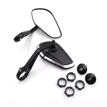 Aluminijski kvadratni retrovizor za Triumph Street Triple 660/765RS, montaža: ortodontska; Materijal: aluminij; Vrsta ogledala: kvadratno; Otpornost na tresanje: visoka