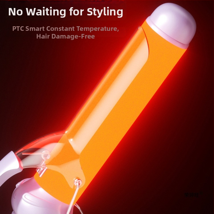 Tri v jednom kulmovač na mokré aj suché vlasy: keramický valec, negatívne ióny, ochrana proti popáleniu a automatické vypnutie — 40 W