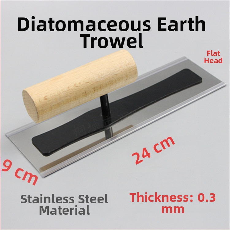 Nerezová oceľová špachtľa na stierku a vyrovnávanie omietky (diatomová omietka)