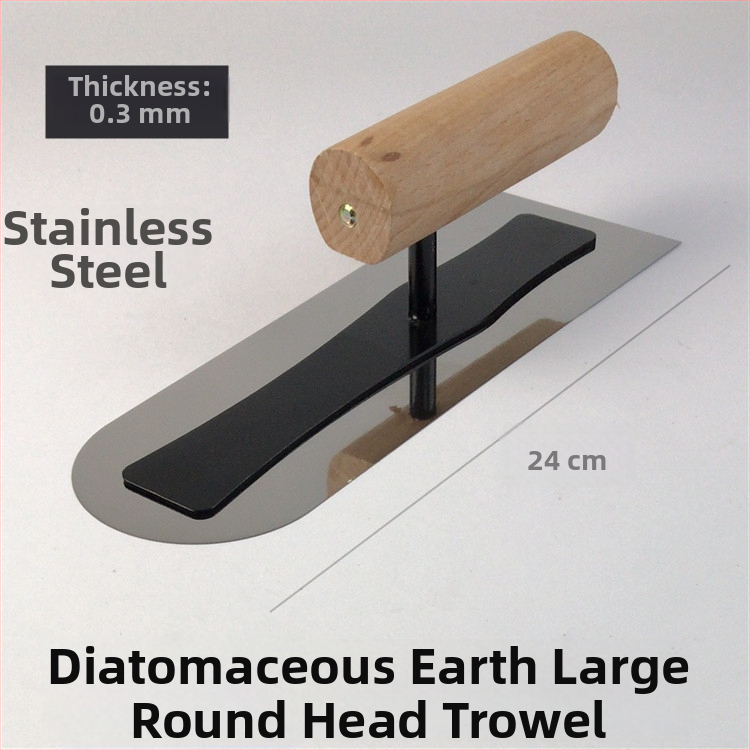 Nerezová oceľová špachtľa na stierku a vyrovnávanie omietky (diatomová omietka)