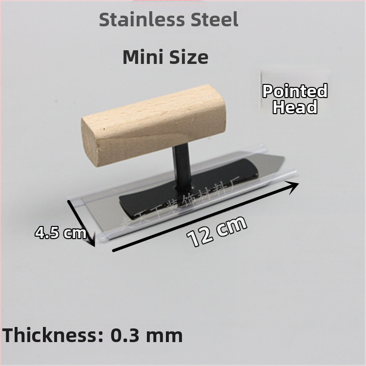 Nerezová oceľová špachtľa na stierku a vyrovnávanie omietky (diatomová omietka)