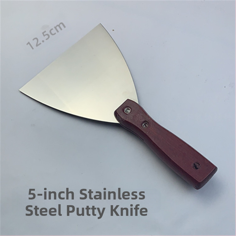 Nerezová oceľová špachtľa na stierku a vyrovnávanie omietky (diatomová omietka)