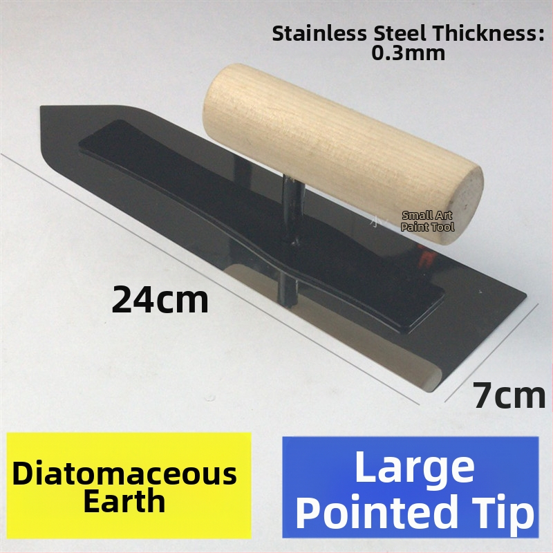Nerezová oceľová špachtľa na stierku a vyrovnávanie omietky (diatomová omietka)