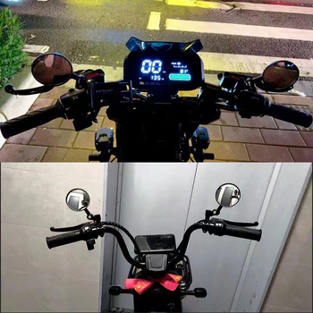Okrugli retrovizor od aluminijske legure za električna vozila i motocikle, univerzalno, široko vidljivo polje, Little Bull No. 9
