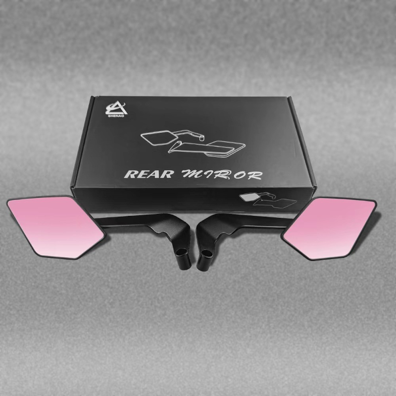 Motociklističko retrovizor CL-012, aluminij, kvadratnog oblika, montaža prednje i stražnje zubima