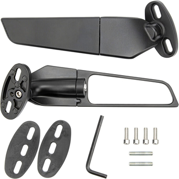 Panel retrovizora za motocikl sa kvadratnim ogledalom, tijelo od aluminijske zlitine, kućište ABS, za modele Kawasaki Yamaha Wind Knife, model -2