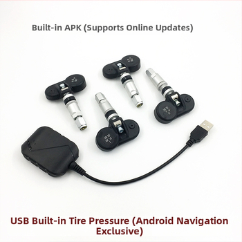 USB ugrađeni sustav praćenja tlaka u gumama s velikim zaslonom za Android navigaciju – TPMS