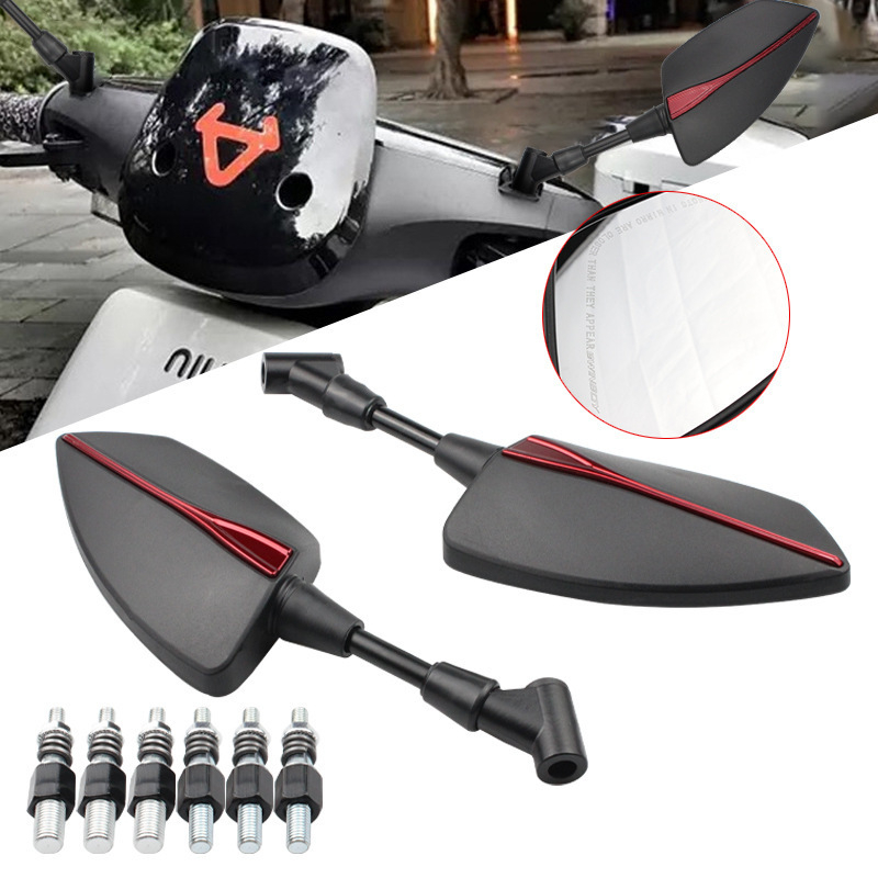 Oglindă retrovizoare universală pentru motocicletă, carcasă ABS și oglindă pătrată; montaj: ortodontic; rezistență la șocuri: medie; compatibilă cu modele generale; Marcă: MOER.