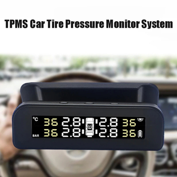 Kuyoule Vanjski bežični TPMS sa solarnim napajanjem i glasovnim upozorenjima, visoka preciznost za male i srednje automobile, model C260