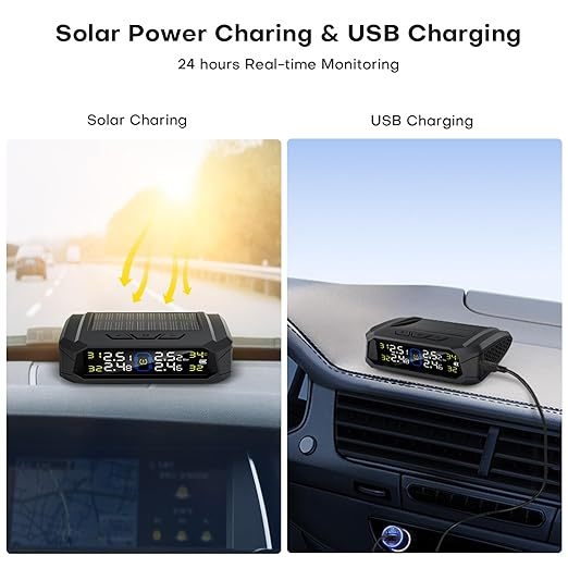 AN-05B Digitalni bežični monitor tlaka u gumama sa solarnim senzorom, vanjska TPMS detekcija