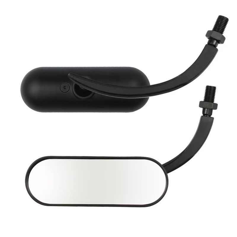 Oglindă retrovizoare pentru motocicletă, aluminiu, rotundă, model 2861, universală (montaj: dinți pozitivi/negativi)