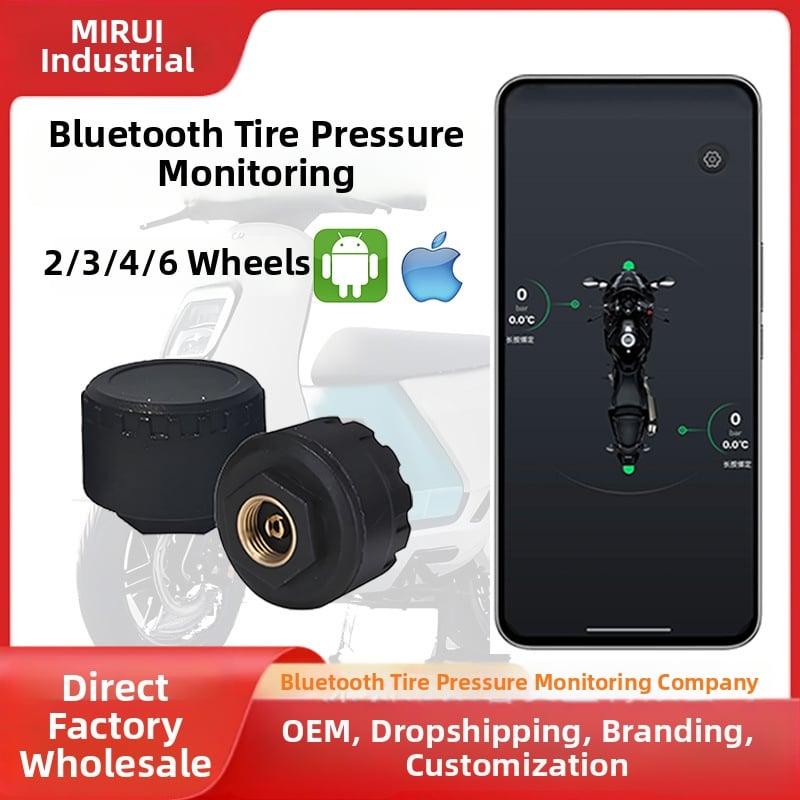 Vanjski senzor za nadzor tlaka u gumama tricikla, Bluetooth senzor, mobilna aplikacija, mjerenje temperature i tlaka, pametno
