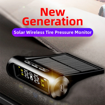Solarni TPMS za nadzor tlaka u gumama za automobile, vanjski bežični senzor, univerzalno, visoka preciznost