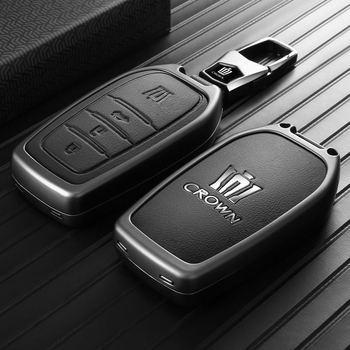 Husa de cheie pentru Toyota Crown / Land Cruiser (12–14 Gen), aliaj de zinc, stil modern, personalizare disponibilă
