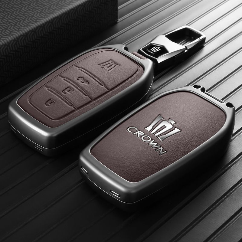 Husa de cheie pentru Toyota Crown / Land Cruiser (12–14 Gen), aliaj de zinc, stil modern, personalizare disponibilă