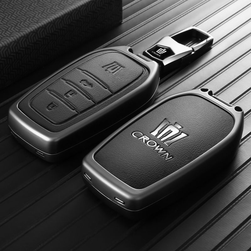Husa de cheie pentru Toyota Crown / Land Cruiser (12–14 Gen), aliaj de zinc, stil modern, personalizare disponibilă